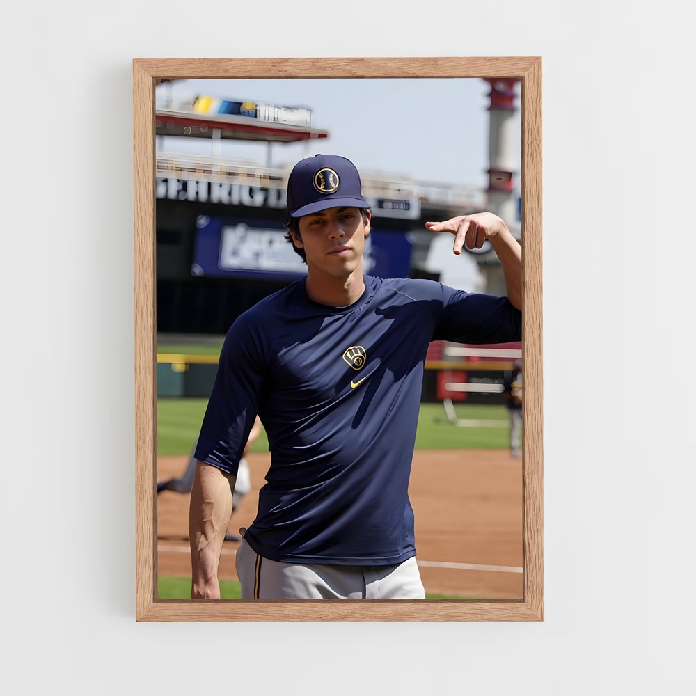 Poster Christian de yelich – affiche Baseball (vue 4)